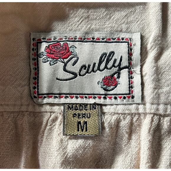 Scully Medium Peruvian Cotton Crocheted Floral Embroidered Frayed Hem Maxi Skirt - Picture 6 of 7